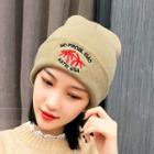 Coconut Tree Embroidered Knit Beanie