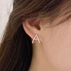 Rhinestone Geometric Earring 1 Pair - One Size