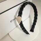 Heart Faux Leather Braided Faux Leather Headband