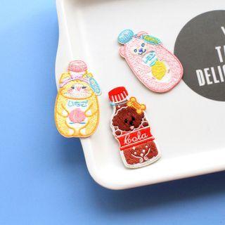 Animal & Drink Embroidered Patch / Brooch