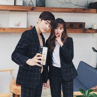 Couple Matching Check Blazer / Pants