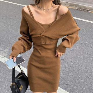 V-neck Long-sleeve Top / Sleeveless Dress
