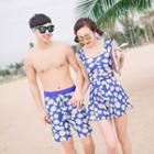 Couple Matching Floral Swim Dress / Floral Swim Shorts