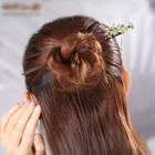 Gemstone Floral Dangle Hair Stick