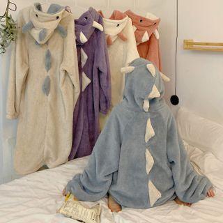 Hooded Fleece Sleep Robe / Lounge Pants / Jumpsuit