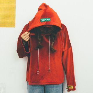 Applique Velvet Hoodie