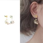 Non-matching Alloy Astronaut Dangle Earring 1 Pair - Gold - One Size