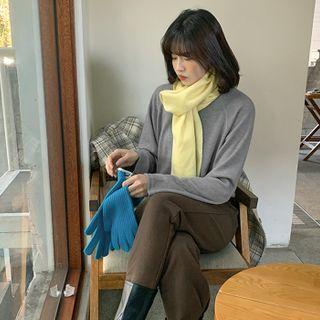 Raglan-sleeve Ribbed T-shirt