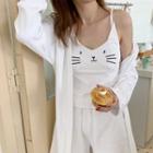 Cat Ear Camisole Top / Shorts / Light Jacket / Set