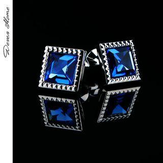 Rhinestone Square Cufflinks