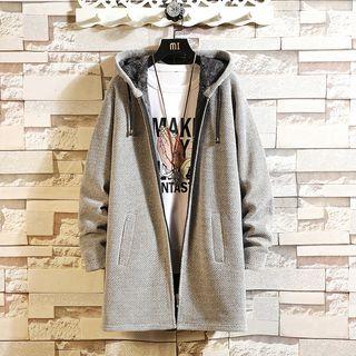 Fleece-lining Hooded Zip Jacket