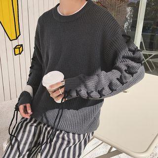 Loose-fit Lace-up Sweater