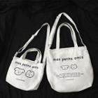 Animal Lettering Canvas Tote Bag
