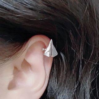 Alloy Plane Cuff Earring 1 Pair - Clip On Earring - Silver - One Size