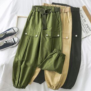 High-waist Harem Pants With Belt