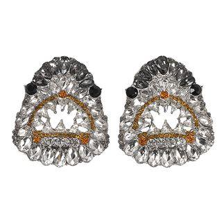 Rhinestone Shake Earring 1 Pair - As Shown In Figure - One Size