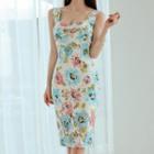 Floral Print Bodycon Tank Dress