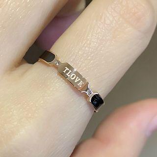 Stainless Steel Love Lettering Ring