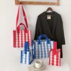 Plaid Canvas Handbag / Crossbody Bag / Shopper Bag