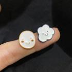 Cartoon Clip-on Earring 1 Pair - White - One Size