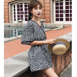 Leopard Short-sleeve Playsuit