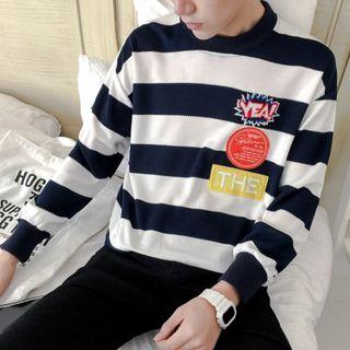 Applique Stripe Sweatshirt