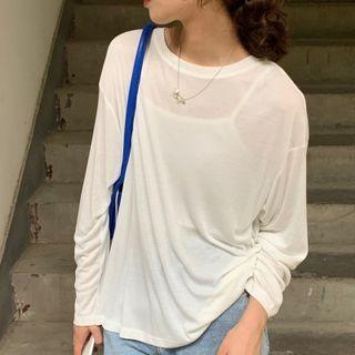 Short-sleeve Open-back T-shirt T-shirt - White - One Size
