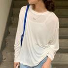 Short-sleeve Open-back T-shirt T-shirt - White - One Size