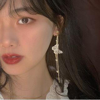 Butterfly Fabric Dangle Earring