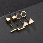 4 Pair Set: Geometric Alloy Earring