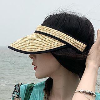 Straw Visor Hat Beige - M