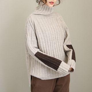 Turtleneck Rib Sweater