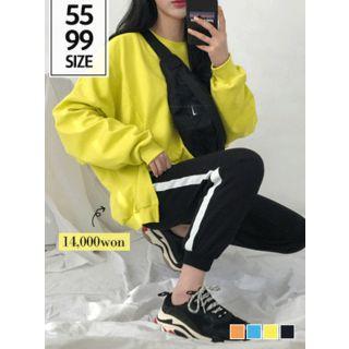 Cutout-hem Oversized Sweatshirt