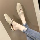 Double Strap Mid-heel Mules