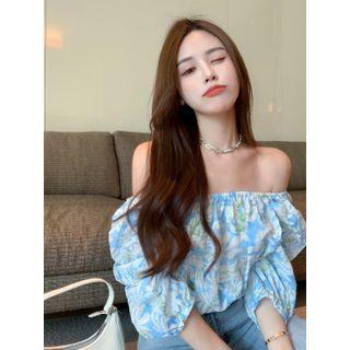 Boatneck Floral Loose Top
