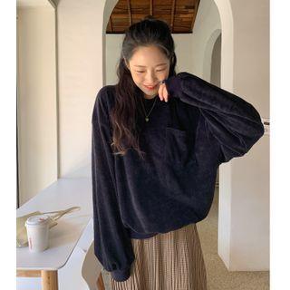 Pocket-front Terry Boxy Sweatshirt