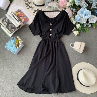 Short-sleeve Lapel Dress