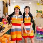 Rainbow Knit Mini Polo Dress White - One Size