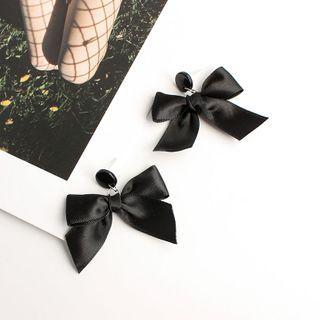 Fabric Bow Dangle Earring