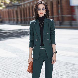 Double-breasted Blazer / Dress Pants / Skirt / Set