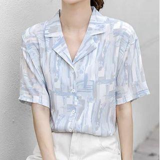 Short-sleeve Abstract Hawaiian Shirt