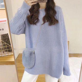 Ribbed Knit Oversized Sweater