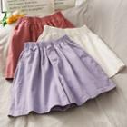 Elastic-waist Wide Shorts In 7 Colors