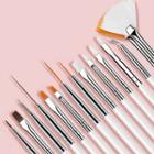Set Of 15: Nail Art Brush Set Of 15 - White - Multicolor - One Size