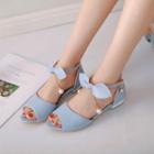 Bow Ankle-strap Flat Sandals