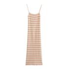 Strappy Striped Midi Sheath Dress