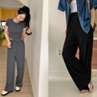 Asymmetric Top & Wide Pants Set