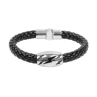 Lightning Woven Faux Leather Bracelet