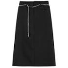 Set: Midi A-line Skirt + Chain Belt
