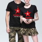Couple Matching Short-sleeve Star Print T-shirt